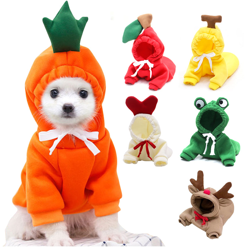 Soft cloth pet hoodie for cooler days