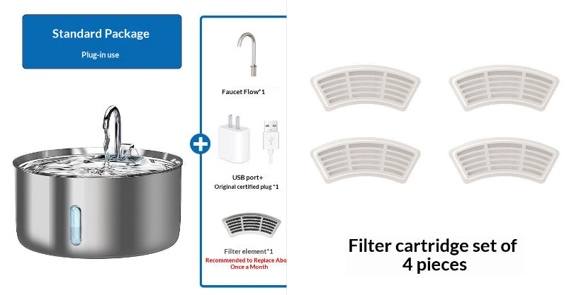 304 stainless steel pet water fountain detail